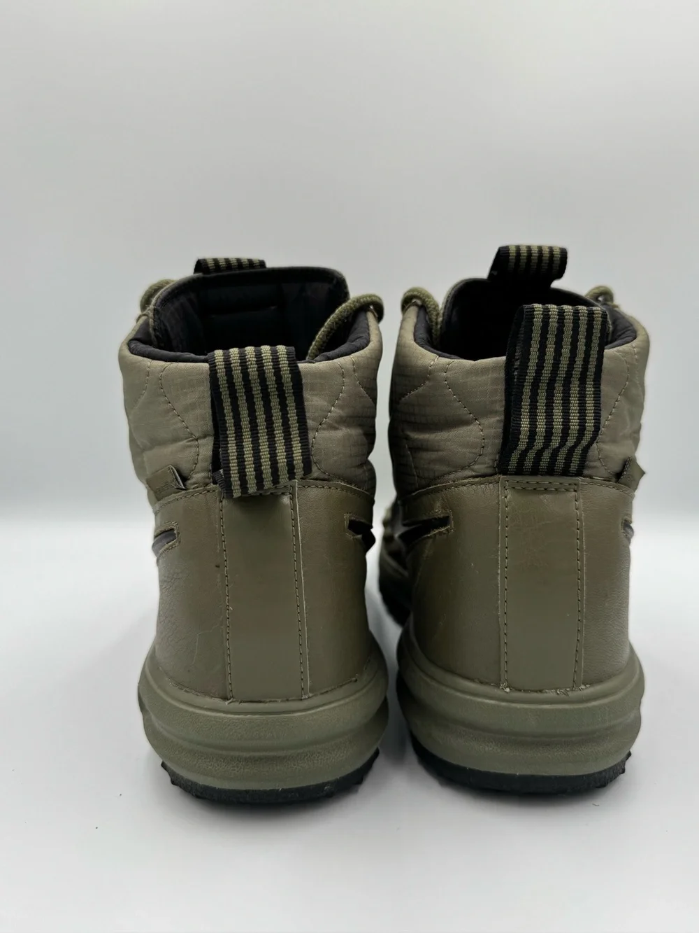 Nike Lunar Force 1 Duckboot, Men’s sz 8.5, Medium Olive Green/Black, 916682-202